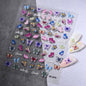 5D Hibiscus Flower Nail Embossed Sticker Lace Flower White Pink Petal Floral Self Adhesive Nail Art Slider DIY Elegant Romantic