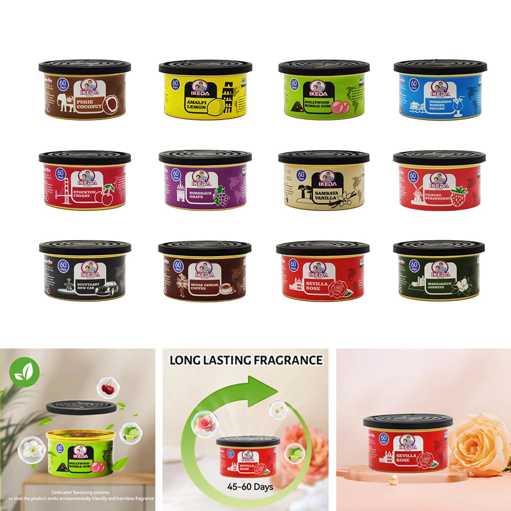 Car Interior Air Freshener Decorative Accessories Natural Wood Block Canned Car Aromatherapy Multi-functional Fiber Deodorant