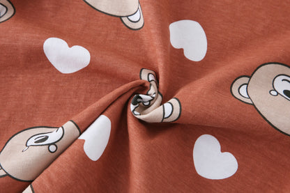 1-8 Years Kids Cotton Pajamas Set, Boys Girls Long Sleeve Home Wear, Cute Bear Print Sleepwear for Toddlers