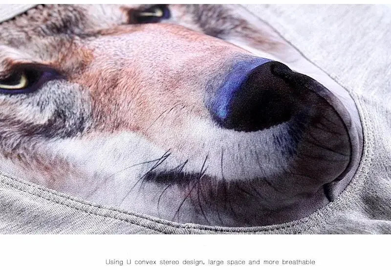 Men 3D Printed Boxer Shorts Wolf Eagle Head Pattern Mid Waist Flat Angle Underpants Soft Modal Knitted Breathable Underwear