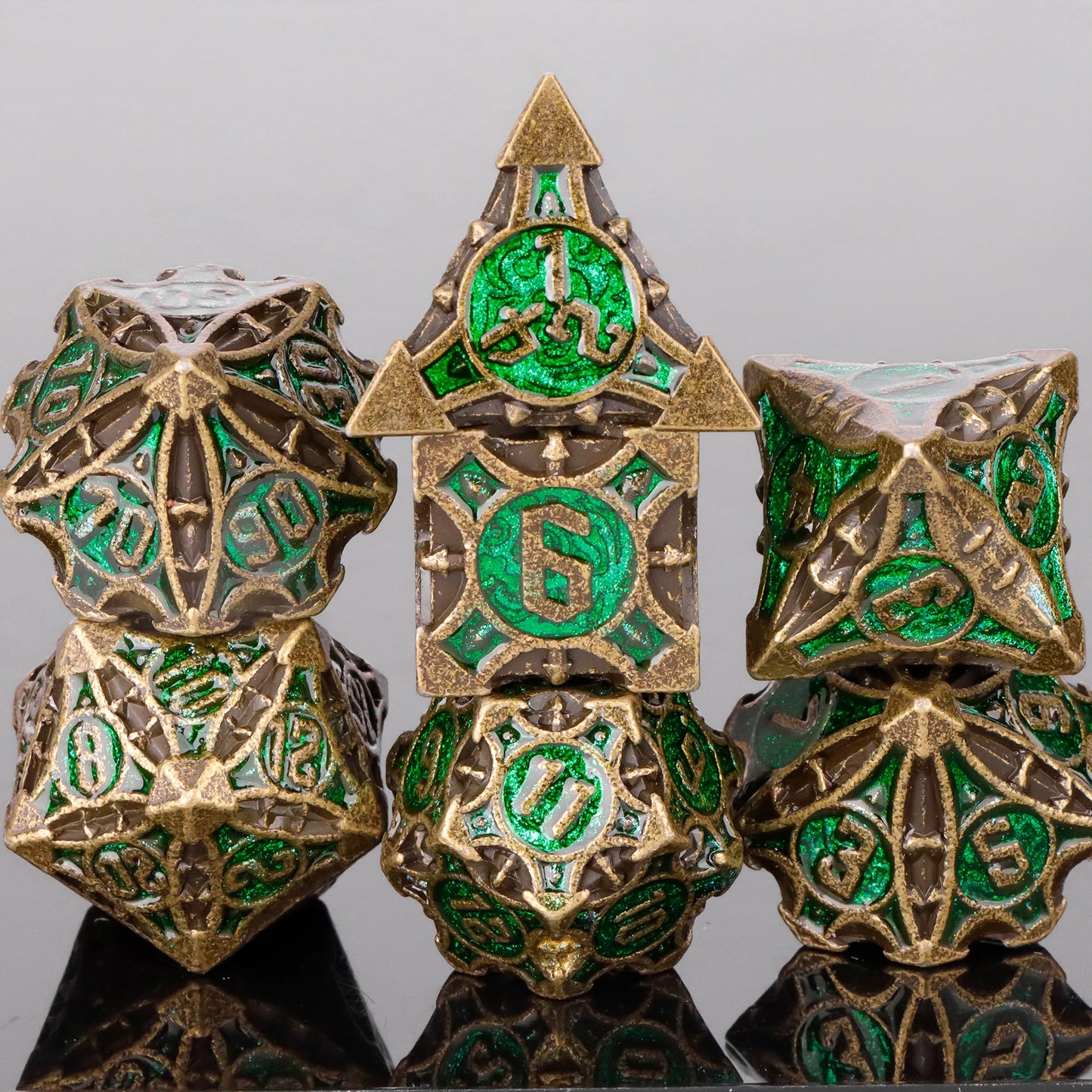 7pcs DND Metal Dice Set MTR Polyhedral Dice for Dungeons And Dragons Role Playing Games D&D Dice Set Dnd Gifts