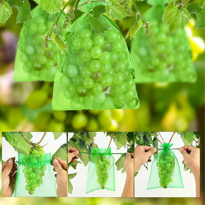 Reusable Drawstring Plant Protection Net Bags Garden Pest Proof Cover For Fruit Trees Vegetables Grapes Strawberries Berries