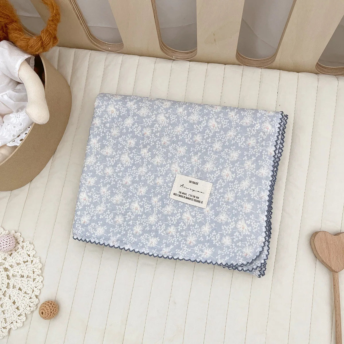 Baby Blanket Floral Soft Cotton Muslin Newborn Swaddle Wrap Receiving Blanket Quick Dry Bath Towel Baby Stroller Cover