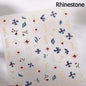 Bohemian Pattern Colorful Love Heart Moon Pearl Crystal Rhinestone 5D Nail Art Sticker Self Adhesive Decoration Manicure Decal