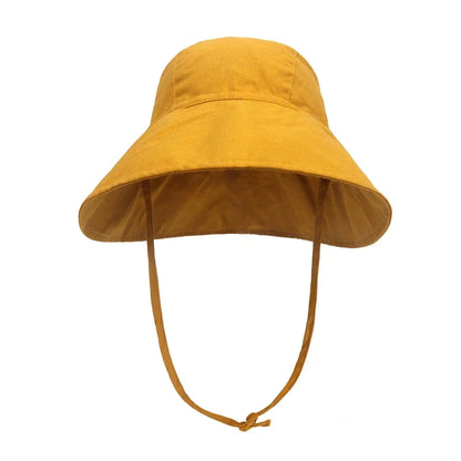 Baby SunHat Summer Boys Girls Bucket Hat Kids Cotton UV Travel Hats Child Big Brim Outdoor Beach Caps Fashion Casual Panama Cap