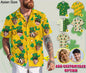 Hawaiian Shirt With Custom Face For Men Women Personalized Hawaii Gift For Girlfriend Boyfriend Tropical Beach Button Down Shirt