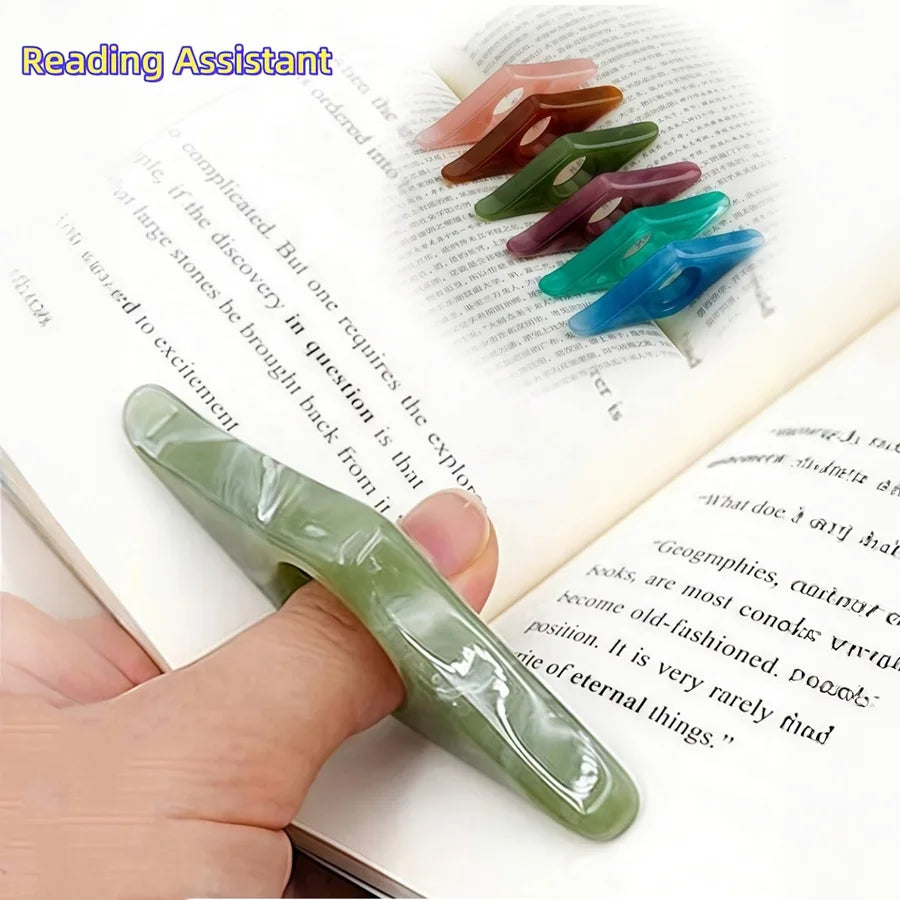 1pc Solid Color Book Page Holder, Creative Portable Thumb Book Page Holder For Reading Book,Pattern Design Irregularity