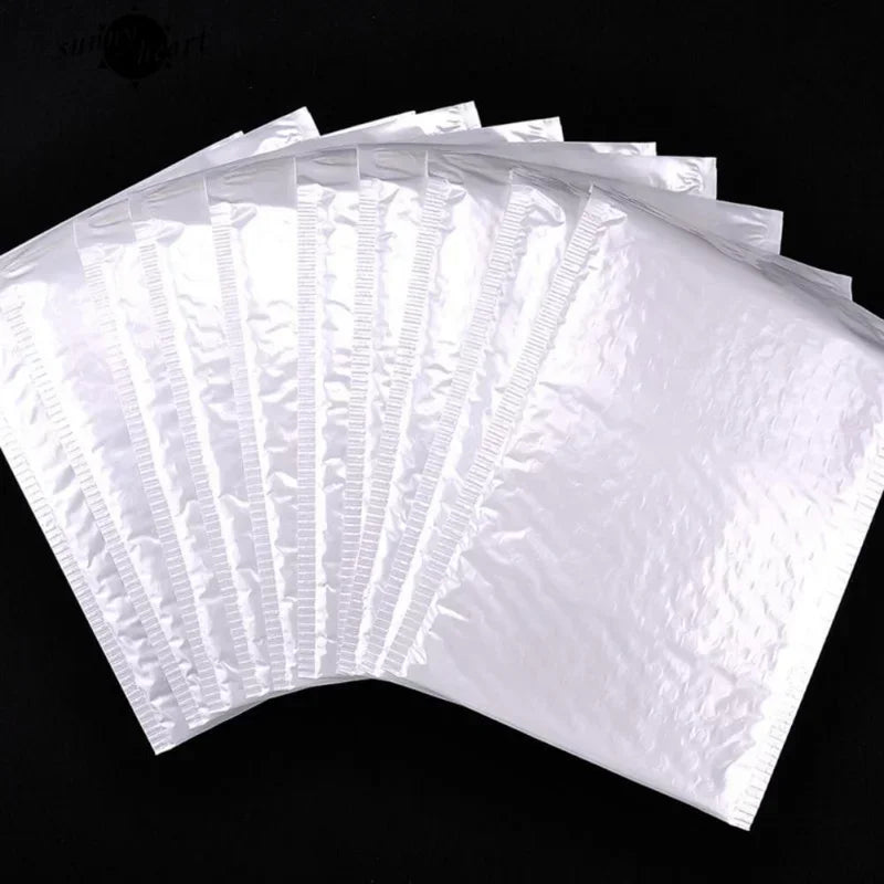 10-50Pcs Bubble Envelopes White Foam Shipping Bags Poly Bubble Mailers Pad Self Seal Packing Bags for Magazine 11cm 15cm 23cm