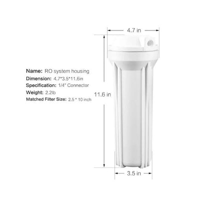 Water Filter Housing Professional Portable Replacement Accessories 10 inch