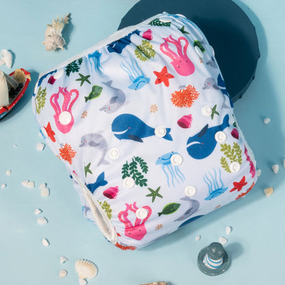 U Pick Alvababy Big Size Swim Diaper Swimsuit Cool Fashion Reusable Swim Nappy for Babies 0-3 years Old