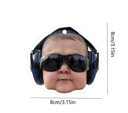 1pc Russian Boy Hasbulla Fun Car Aromatherapy Perfume Air Freshener Mirror Interior Accessories Pendant