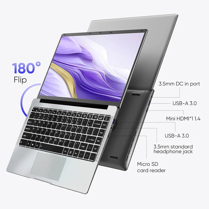 Intel Core I7 9850H Atom A3950 Windows 11 Pro Laptop Gamer SSD 1TB RAM 16GB Portable Laptops Computer Gaming 14.1' Notebook PC