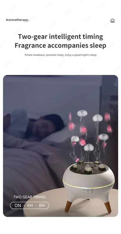 Dynamic Rainbow Jellyfish Essential Oil Fragrance Machine 250ml Essential Oil Diffuser Ultrasonic Porous Atomization Humidifier