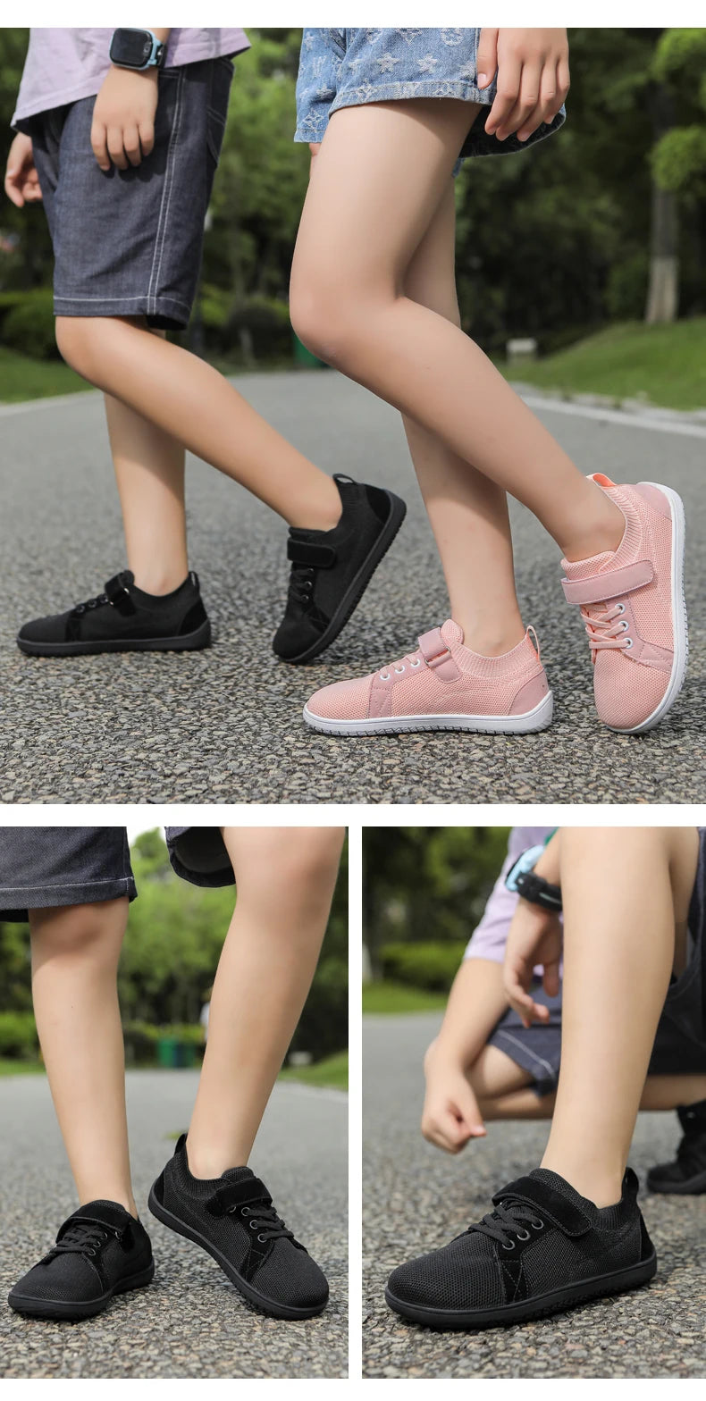 Kids wide foot barefoot shoes boys and girls minimalist kids sneakers natural opening shoes toddler small big kids walking shoes