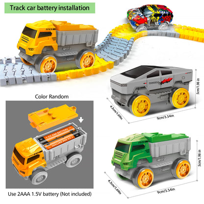 Space Track Toys Magic Climbing Electric Engineering Race Car Toy Bendable Flexible Race Track Cars Train Toy For Kid Gift