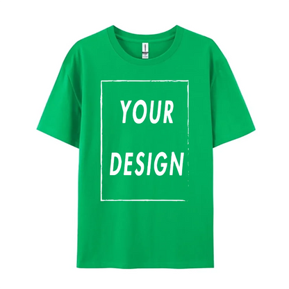 180g Custom Women Men Customised Printed 100% Cotton Short Sleeve Your Logo Photo Brand Text Tee Personalize Graphic Clothing