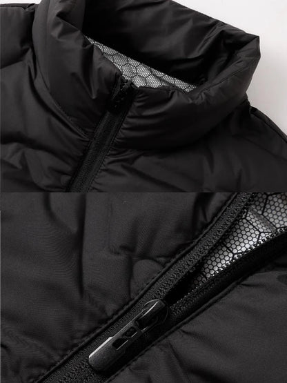 80% White Duck Down Men's Winter Vest Sleeveless Puffer Jacket Graphene Liner Stand Collar Warm Down Gilet Coats Big Size 6XL