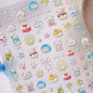 5D Pudding Jelly Dessert Fruit Cherry Pink Claw Print Bowknot Tie knot Love Heart Stars Nail Art Sticker Adhesive Manicure Decal