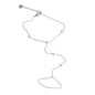 Yhpup Trendy Stainless Steel Zircon Beads Back of Hand Chain Finger Bracelet Fashion Chic Sexy Jewelry Waterproof Wholesale Gift