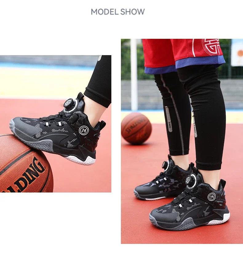 Children Basketball Sneakers Boys Shoes Kids Skater Casual Sneaker Non-Slip Sports Shoes for Boy Basket Training Child Tennis
