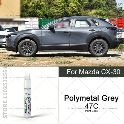 For 2019-2025 Mazda CX 30 Car Paint Repair Pen Touch Up Scratch Remover DIY Auto Accessories Blue White Red Polymetal Grey
