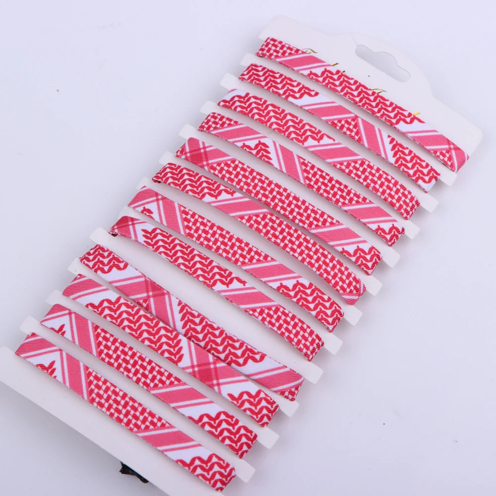 1/4/12Pcs Arabic Scarf Style Woven Bracelet For Women Men Handmade Ethnic Wave Dot Colored Wrap Bracelets Couple Jewelry Gifts