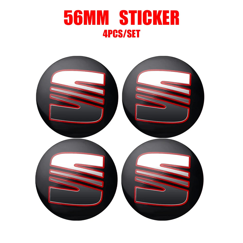 4Pcs 55/56/63mm Car Wheel Tire Center Emblem Cover Hub Caps Sticker for seat cupra Ateca Leon 6f 6j FR Mk2 Mk3 5f 1p lbiza Exeo