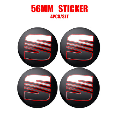 4Pcs 55/56/63mm Car Wheel Tire Center Emblem Cover Hub Caps Sticker for seat cupra Ateca Leon 6f 6j FR Mk2 Mk3 5f 1p lbiza Exeo