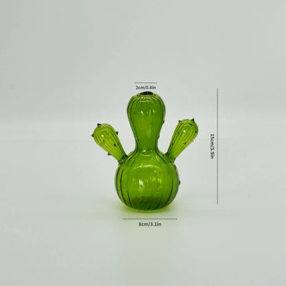 Cactus Glass Vase Hydroponic Plant Living Room Decoration Aromatherapy Bottle Flower Decor Vase Tabletop Small Vase Handicraft