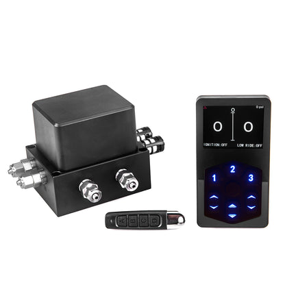 Universal 2-mode Controlled Air Suspension System 3 Preset Memory,Real-Time PSI Monitoring&Auto-Leveling for Truck/SUV/CustomCar