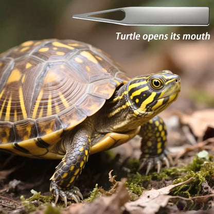 Turtle & Reptile Opener Tool with Ergonomic Handle & Sharp Tip - Safe Non-Damaging Shell Opening for Feeding,Medication,Cleaning