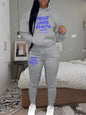 Womens TrackSuit Aesthetic Sweatshirts Sweatpants Two-piece Suit 2025 New Fleece Letter Printing Streetwear Women Hoodie Sets