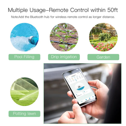 Moes Smart Tuya Bluetooth Water Timer Rain Delay Programmable Irrigation Timer with Automatic and Manual Watering
