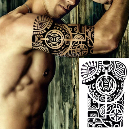 Waterproof Temporary Tattoo Sticker Joker Skull Letter Big Size Body Art Flash Tatoo Fake Tatto Stickers for Girl Men Women