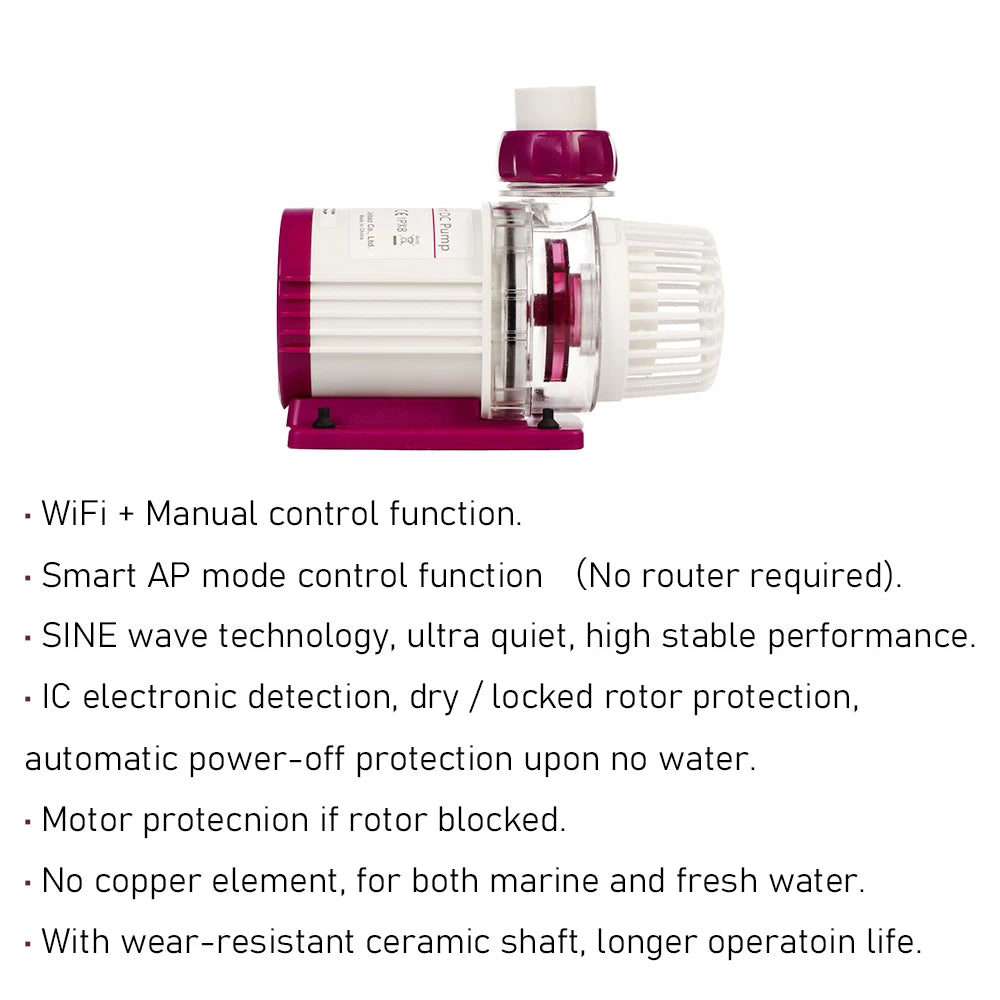 Jebao MDP Series WiFi Smart DC Water Return Pump with LCD Display Controller for Freshwater and Marine Aquarium Tank