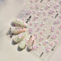 1Sheet 5D Soft Embossed Relief Nail Stickers Cute Daisies Self Adhesive Slider Stickers Press On Nails DIY Japanese Nail Art Dec