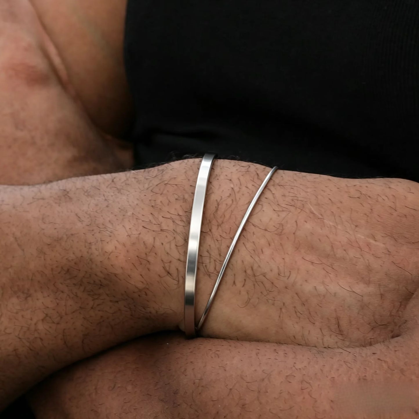 3mm Stainless Steel Cuban Chain Bracelet Men's Street Hip Hop Jewelry Accessories Adjustable Open Bracelet