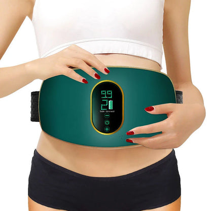 EMS Waist Abdominal Massage Belt Heating & Vibrating Slimming Fat Burner for Body Shaping Belly Back Leg Muscle Relief