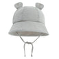 Baby Cotton Sun Hat New Children Outdoor Rabbit Ear Beach Caps Boy Girl Print Panama Hat Unisex Beach Bucket Hat For 3-12 Months