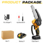 MELLWIN 6 Inch Cordless Electric Chain Saw Garden Mini Pruning saw Woodworking Electric Cutting Saw For Makita 18V Battery Pin