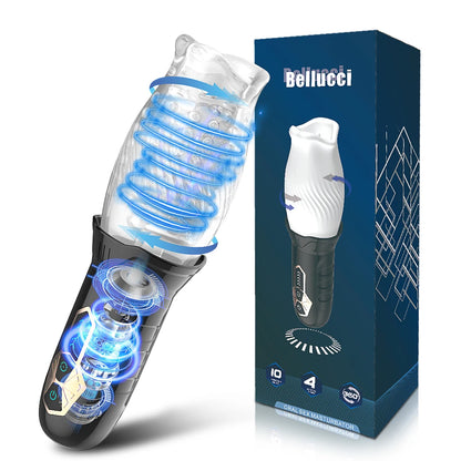 Automatic Rotating Masturbator Cup Glans Trainer Vagina Penis Pump Sleeve Delay Ejaculation Vibrator For Mens Adult Toys Male