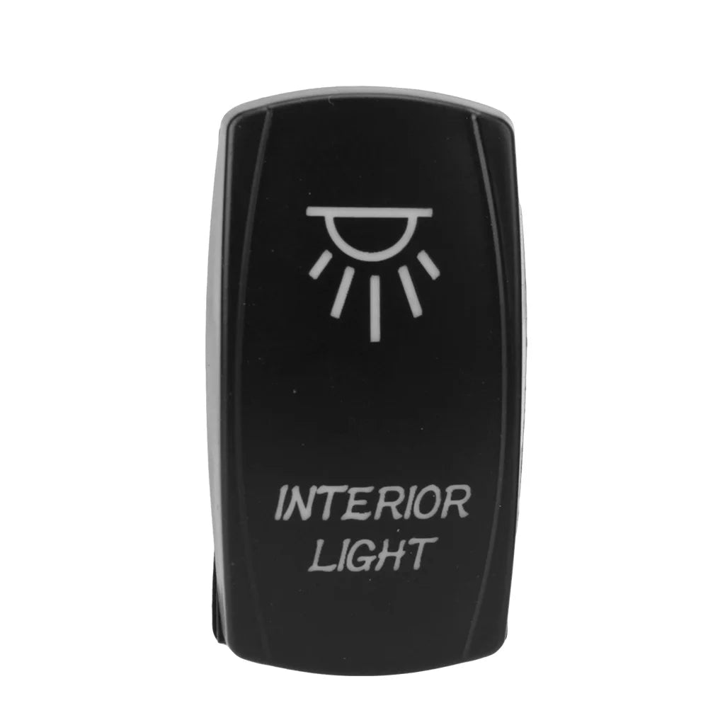 1pc 5 Pin Marine Switch SPST Carling Switch Car Boat Truck Rocker Switch 12V 24V ON-OFF Blue LED Waterpoof