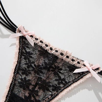 Lace Bow Panties sexy female lingerie Daily Wear Home Wear Solid underwear women Low Waist Panties Breathable трусы женские