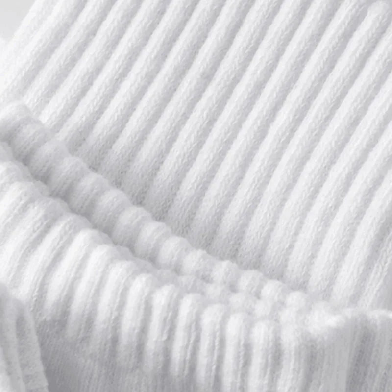 10/20/30 Pairs Neutral Solid Color Mid Calf Round Neck Socks Spring Autumn Sweat Absorbing Breathable All Season Sports Socks
