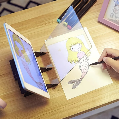 1pc Optical Drawing Projector Board Adjustable Brightness Tracing Sketching Painting for Artists Students Home Studio Classroom