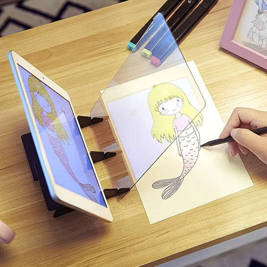 1pc Optical Drawing Projector Board Adjustable Brightness Tracing Sketching Painting for Artists Students Home Studio Classroom