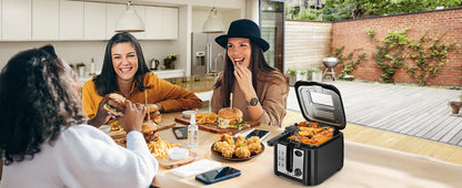 Aigostar gruzdintuvė, 2,5 l talpos, 1650 W, be BPA, su permatomu langu, temperatūros reguliavimu ir ekranu, juoda
