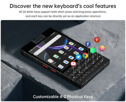 Unihertz Titan 2 Smartphone 5G Android 15 with Physical Keyboard Dual Screen 12GB 512GB  Dimensity 7300 Dual SIM 50MP Camera