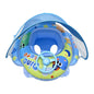 PVC Infant Pool Float with Canopy and Anti-Tip Seat Upgraded Inflatable Baby Pool Float Leak-proof for Toddler Aged 6-36 Months