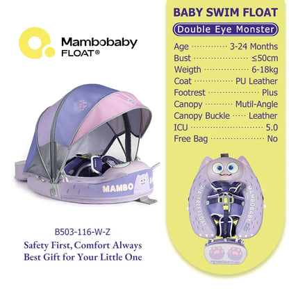 Mambobaby Baby Pool Float Vip 5 Dropshipping Blackproof Pool Mat For Infant Non-Inflatable Natation Buoy With Parasol Beach Toys